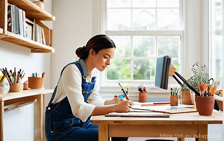 DIY 제작 커뮤니티의 온라인 플랫폼 - **Prompt:** A vibrant and dynamic scene depicting a diverse group of individuals, male and female, o...